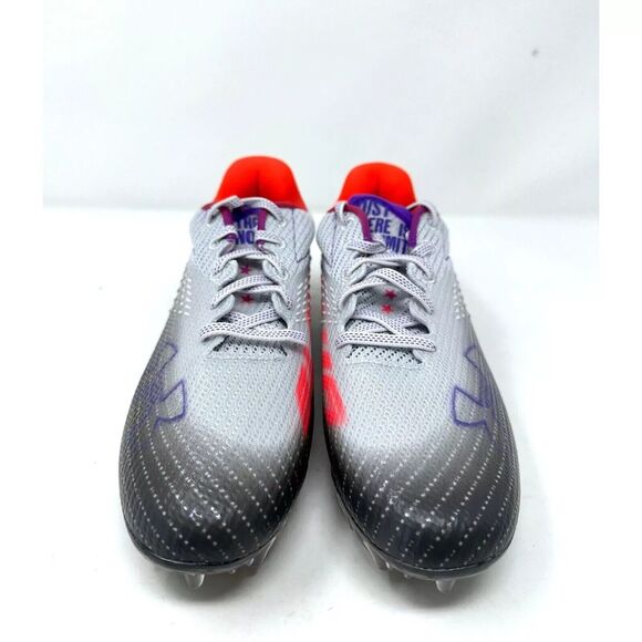 Under Armour Women’s 7.5 Blur Smoke MC Halo Grey Metallic soccer Cleats NEW - Picture 3 of 8